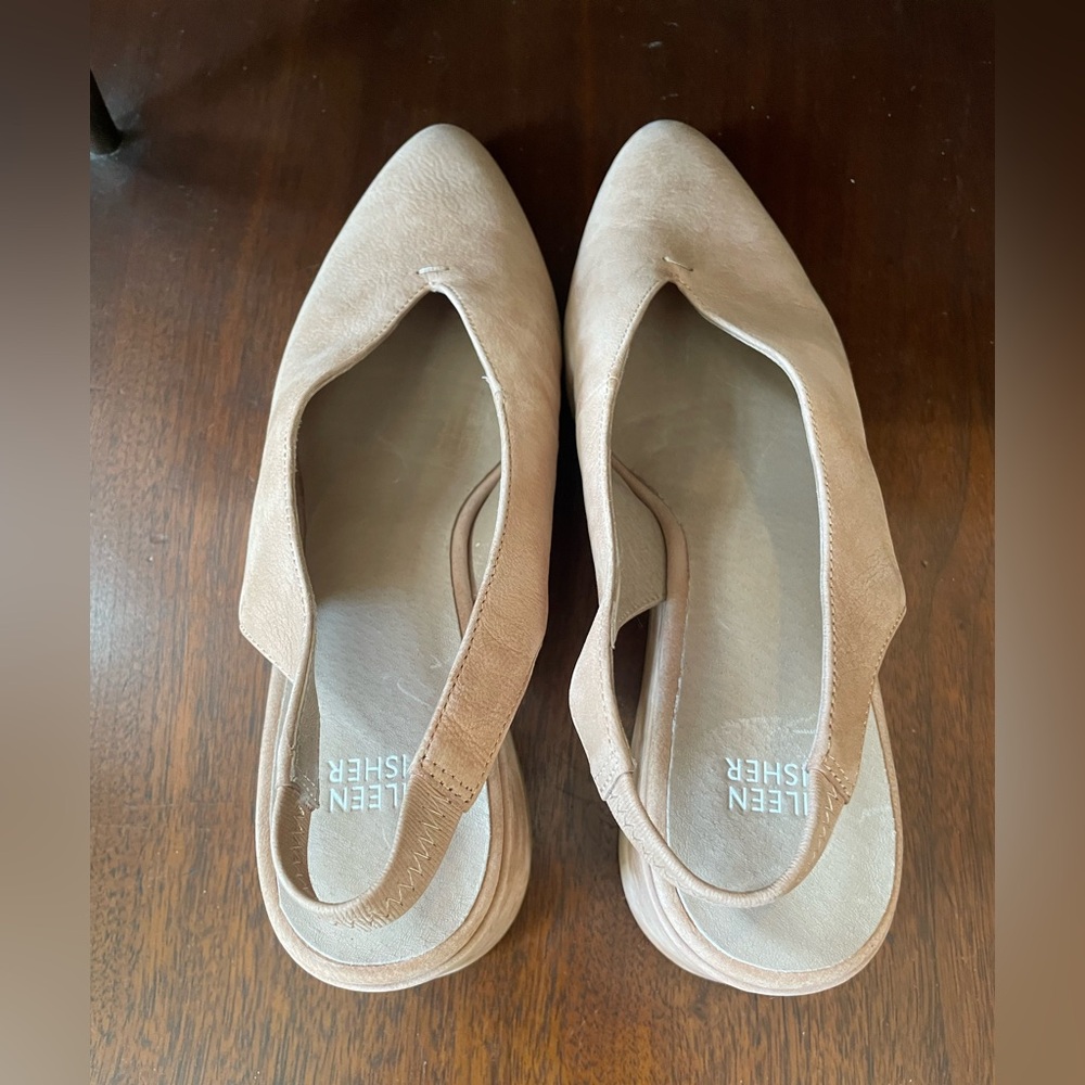 Eileen Fisher Gatwick Nubuk Suede Slingback Pump Heel - Picture 6 of 8